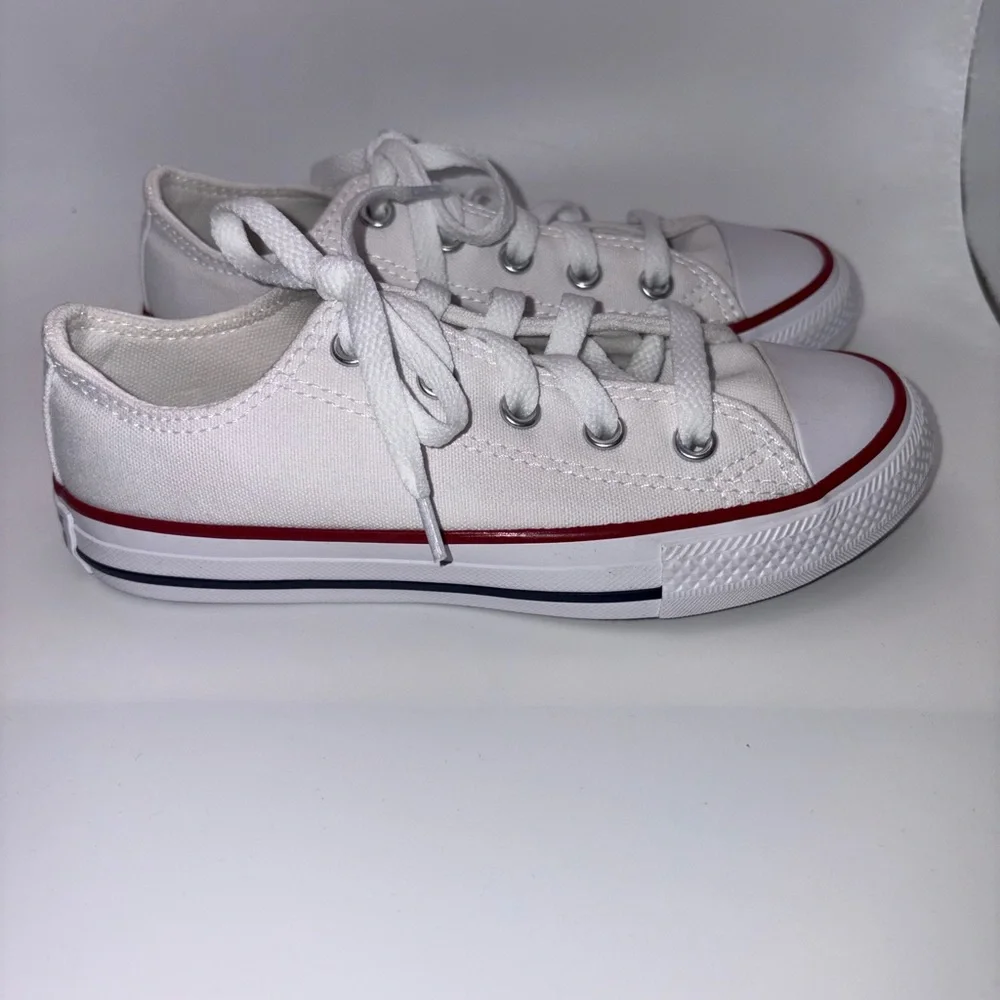 Converse White and Red Kids Sneakers